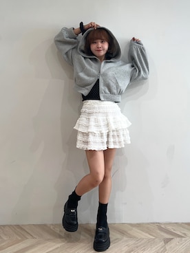 「アイテム（シュシュ）」を使った、tomoka︎︎︎︎︎☺︎さん（レディース・157cm）の秋コーディネート