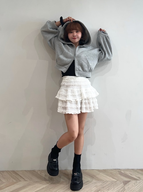 【美品】  m.u Japoness / エムユー | BICOLOR RIB THERMAL Tシャツ | F | ブラック/ベージュ | レディース m.u Japoness / エムユー | BICOLOR RIB THERMAL Tシャツ | ホワイト