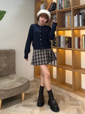 「アイテム（口紅/リップティント/グロス）」を使った、tomoka︎︎︎︎︎☺︎さん（レディース・157cm）の秋コーディネート