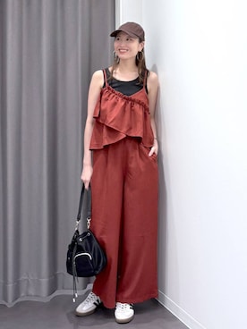 「アイテム（つなぎ/オールインワン）」を使った、mskyszwさん（レディース・168cm・30代）の夏コーディネート