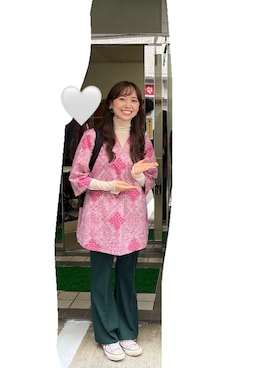 「classicalelf（クラシカルエルフ）のアイテム（スラックス）」を使った、くれあさん（レディース・158cm）の春コーディネート