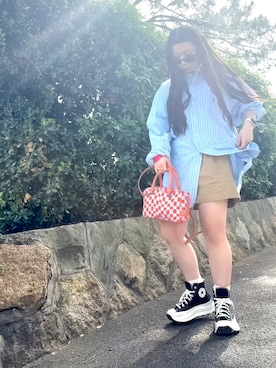 「Casselini（キャセリーニ）のアイテム」を使った、あきさん（レディース・155cm）の春コーディネート