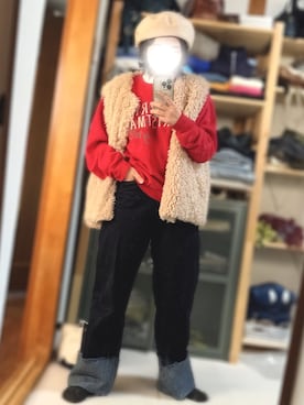 「アイテム（ハンチング/ベレー帽、ベージュ系）」を使った、あきさん（レディース・155cm）の秋コーディネート