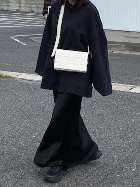 「ENOF（イナフ）のアイテム（スカート）」を使った、ユさん（レディース・159cm）の冬コーディネート
