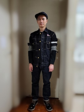 「BELAFONTE（ベラフォンテ）のアイテム」を使った、TOMLAU88さん（メンズ・163cm）の冬コーディネート