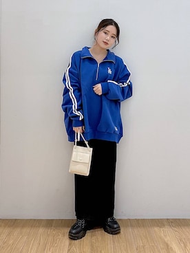 「LOWRYS FARM（ローリーズファーム）のステンレスプレートネックレス　973053（ネックレス）」を使った、Lunaさん（レディース・155cm）の冬コーディネート