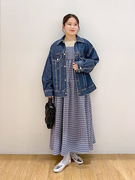 「LOWRYS FARM（ローリーズファーム）のステンレスプレートネックレス　973053（ネックレス）」を使った、Lunaさん（レディース・155cm）の冬コーディネート