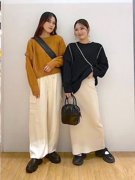 「アイテム（スマホケース/カバー）」を使った、Lunaさん（レディース・154cm）の秋コーディネート