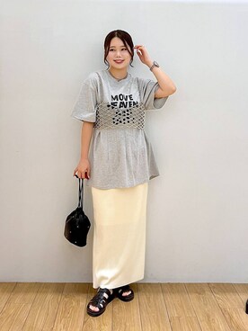 「アイテム（その他トップス、シルバー系）」を使った、Lunaさん（レディース・155cm）の春コーディネート