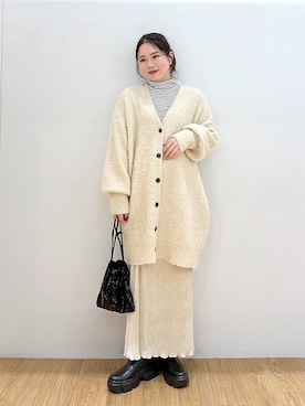 「LOWRYS FARM」｜「アイテム（チュニック）」を使った、Lunaさん（レディース・155cm）の冬コーディネート