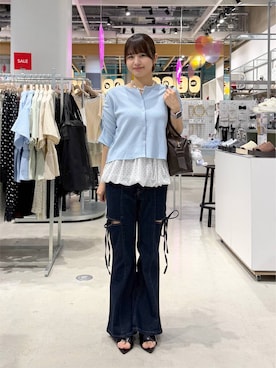 「Heather（ヘザー）のアイテム」を使った、nanakoさん（レディース・156cm）の夏コーディネート