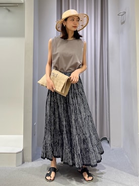 「Rouge vif（ルージュヴィフ）のアイテム（帽子）」を使った、Serenaさん（レディース・164cm）の夏コーディネート