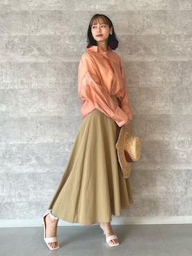「Rouge vif（ルージュヴィフ）のアイテム（帽子）」を使った、Serenaさん（レディース・164cm）の春コーディネート