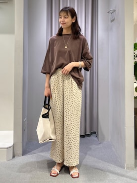 「ドットパンツ」｜Serenaさん（レディース・164cm）の夏コーディネート