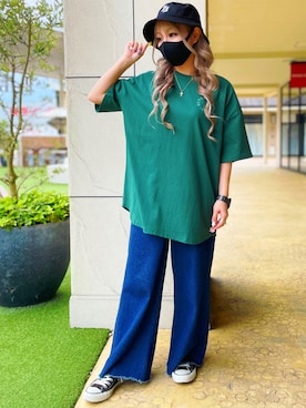 「AVIREX（アヴィレックス）のアイテム（チュニック）」を使った、chihiroさん（レディース・151cm）の夏コーディネート