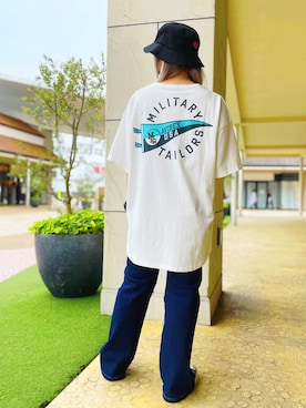 「AVIREX（アヴィレックス）のアイテム（チュニック）」を使った、chihiroさん（レディース・151cm）の夏コーディネート