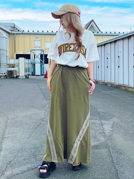 「AVIREX（アヴィレックス）のアイテム（チュニック）」を使った、chihiroさん（レディース・151cm）の夏コーディネート