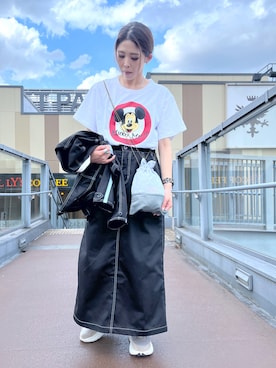 「みんなの白Tフェス」｜「アイテム（ブルゾン）」を使った、はるさん（レディース・162cm）の夏コーディネート