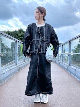 「ミッキーT」｜「アイテム（ブルゾン）」を使った、はるさん（レディース・162cm）の夏コーディネート