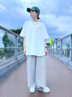「AVIREX（アヴィレックス）のアイテム（チュニック）」を使った、はるさん（レディース・162cm）の夏コーディネート
