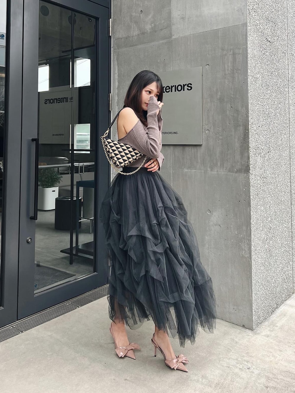「Estella.Kのアイテム（トップス、ブラウン系）」を使った、M.さん（レディース・169cm）の秋コーディネートの1枚目の写真