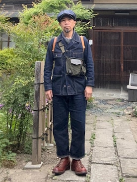「WESCO（ウエスコ）のアイテム」を使った、小山田高明さん（メンズ・167cm）の春コーディネート