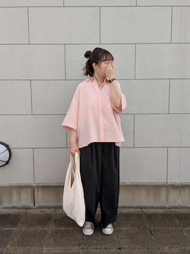 かぐれ カラーコクーンパンツ ピンク かぐれ コクーン パンツ リネン