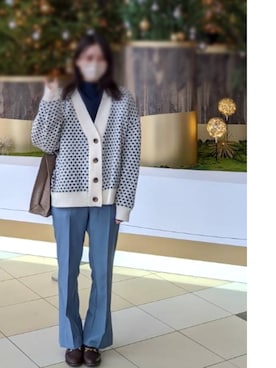 「JELLY BEANS（ジェリービーンズ）の【レイン対応】金具ビットレインローファー(309-7237)JELLY BEANS(ジェリービーンズ)（レインシューズ）」を使った、amamさん（レディース・155cm）の冬コーディネート