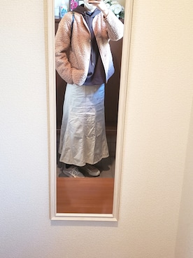 「アイテム（その他アウター、ピンク系）」を使った、まぁさん（レディース・164cm）の春コーディネート