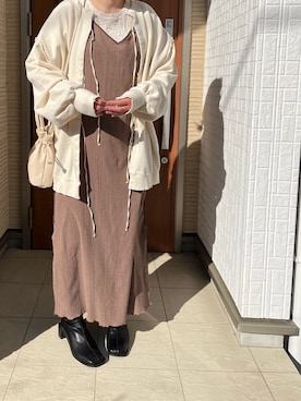 Rさん(レディース・156cm)の冬コーディネート