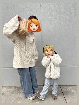 「petit main（プティマイン）のアイテム（ブルゾン）」を使った、Rさん（レディース・156cm）の冬コーディネート