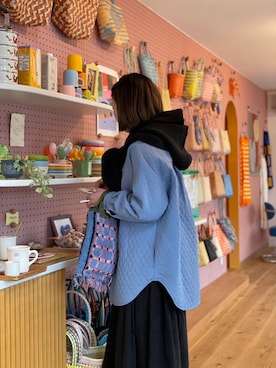 「BEAMS BOY（ビームスボーイ）のアイテム（ブルゾン）」を使った、KIMさん（レディース・160cm）の冬コーディネート