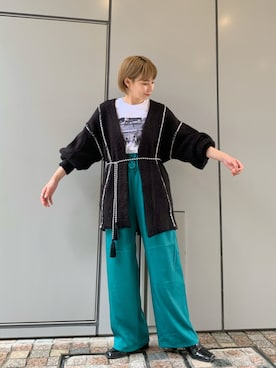 「アイテム（カーディガン/ボレロ）」を使った、こなつさん（レディース・155cm）の夏コーディネート