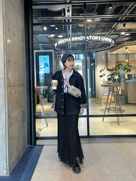 「Kastane」｜「アイテム（デニムジャケット）」を使った、こなつさん（レディース・158cm）の冬コーディネート