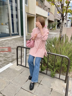 「Kastane」｜「アイテム（スリッポン）」を使った、こなつさん（レディース・155cm）の春コーディネート