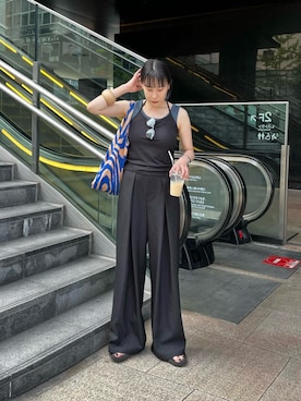 「Kastane（カスタネ）のアイテム」を使った、こなつさん（レディース・158cm）の夏コーディネート