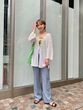 「ピスタチオ」｜「アイテム（キャミソール）」を使った、こなつさん（レディース・155cm）の夏コーディネート