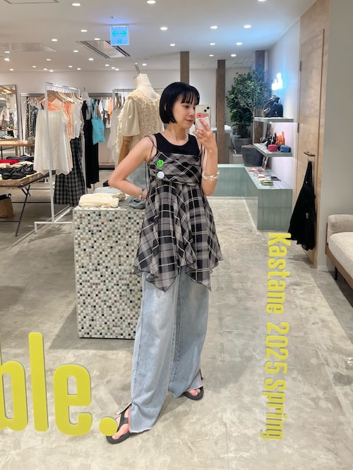 チェックアシメチュニック（チュニック）｜Kastane（カスタネ