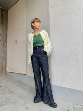 「Wrangler」｜「アイテム（アクセサリー）」を使った、こなつさん（レディース・155cm）の冬コーディネート