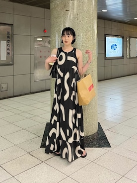 「アイテム（ワンピース/ドレス）」を使った、こなつさん（レディース・158cm）の夏コーディネート