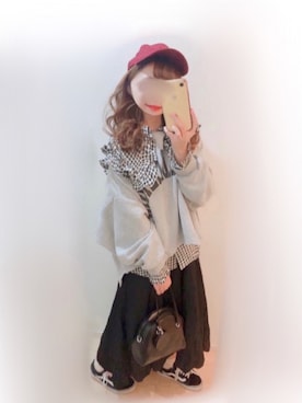 「sakishimatokyo」｜「アイテム（帽子）」を使った、まる☺︎さん（レディース・157cm）の秋コーディネート
