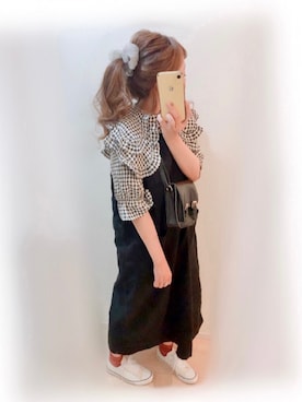 「sakishimatokyo」｜「アイテム（ジャンパースカート）」を使った、まる☺︎さん（レディース・157cm）の夏コーディネート