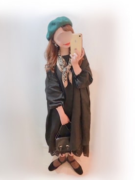 「ティアードスカート」｜「アイテム（財布/小物）」を使った、まる☺︎さん（レディース・157cm）の秋コーディネート