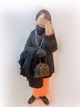 「AAA+（サンエープラス）のアイテム（ドレスシューズ）」を使った、まる☺︎さん（レディース・157cm）の冬コーディネート