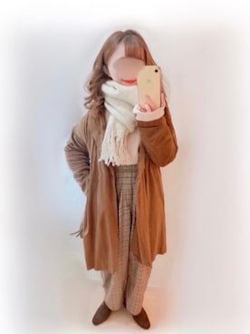 「haco!（ハコ）のアイテム（ブーツ）」を使った、まる☺︎さん（レディース・157cm）の冬コーディネート