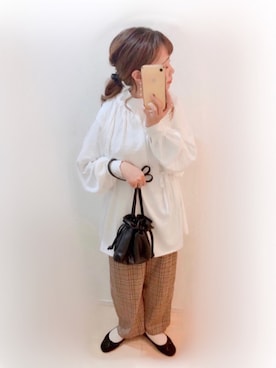 「AmbreNeige」｜「アイテム（バレエシューズ）」を使った、まる☺︎さん（レディース・157cm）の秋コーディネート