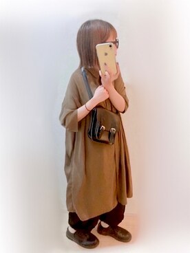 「AAA+（サンエープラス）のアイテム（ドレスシューズ）」を使った、まる☺︎さん（レディース・157cm）の秋コーディネート