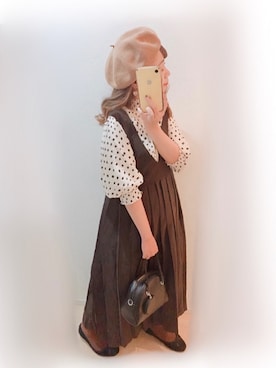 「sakishimatokyo（サキシマトーキョー）のアイテム（Tシャツ/カットソー）」を使った、まる☺︎さん（レディース・157cm）の秋コーディネート