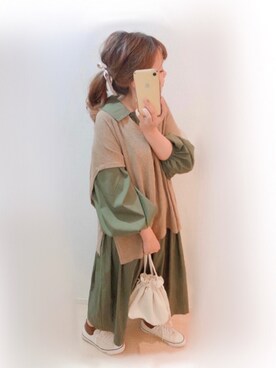 「sakishimatokyo」｜「アイテム（ワンピース/ドレス）」を使った、まる☺︎さん（レディース・157cm）の秋コーディネート