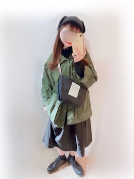 「AAA+（サンエープラス）のアイテム（ドレスシューズ）」を使った、まる☺︎さん（レディース・157cm）の冬コーディネート
